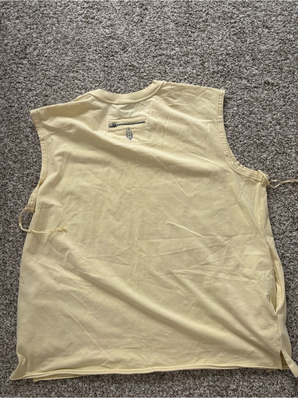 FP Movement Butter Yellow Cut Off Tee Muscle Tank Size XL